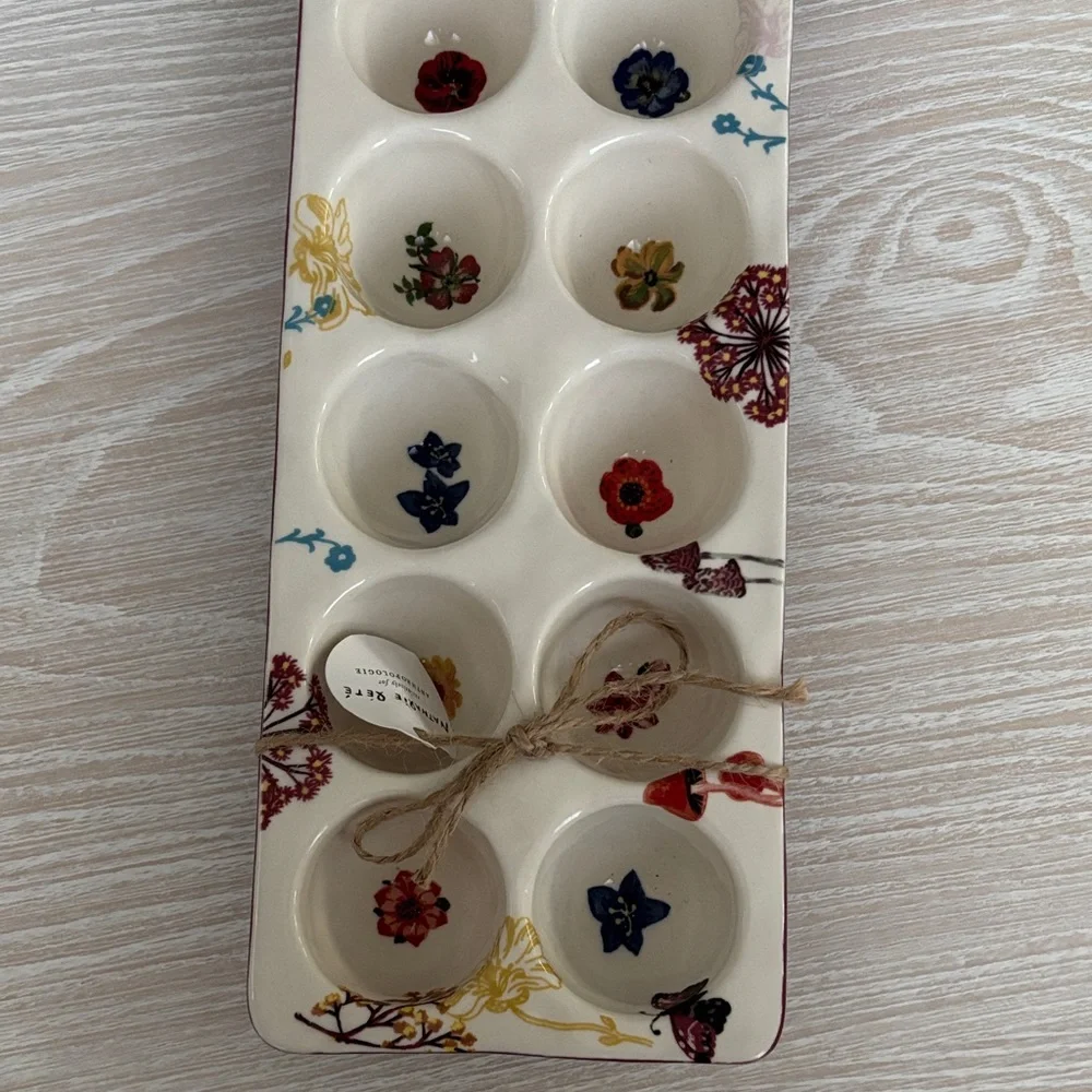 Anthropologie Nathalie Lete Floral Egg Crate